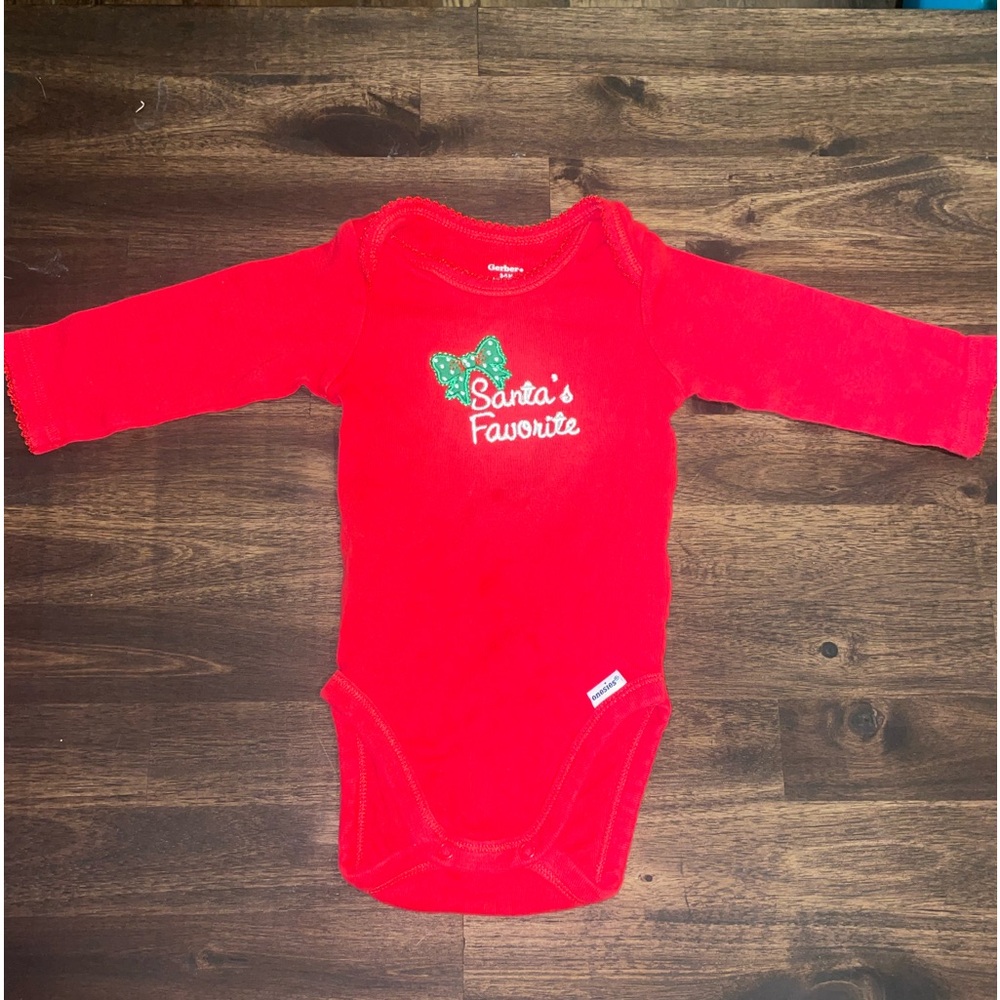 3-6M Baby Girl Christmas Long Sleeve Body Suits (Set of 2) - Picture 3 of 12